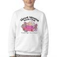 Tired Moms Book Club Running On Coffee Chaos And Chapter Cat Youth Crewneck Sweatshirt