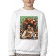 History Month Black Afro Girl Women Book Lovers Floral Youth Crewneck Sweatshirt