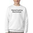 Unreliable Narrator Writer Literary Book Author Bookworm Youth Crewneck Sweatshirt