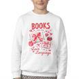 Valentines Book Lover Romance Books Are My Love Language Youth Crewneck Sweatshirt