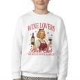 Valentine’s Day Wine Lovers Book Club We Read Wine Labels Youth Crewneck Sweatshirt