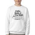Vintage Retro Coffee Books & Cat Naps Youth Crewneck Sweatshirt Vintage Retro Coffee Books & Cat Naps Youth Crewneck Sweatshirt