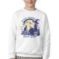 Vintage Sexy Witch Spooky Readers Book Lover Club Halloween Youth Crewneck Sweatshirt