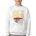Wake Up Smarter Librarian Book Stack Premium Tri-Blend Youth Crewneck Sweatshirt