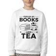 Women's Fueled By Books And Tea Book Lover Bookworm Reading Books Youth Crewneck Sweatshirt Women's Fueled By Books And Tea Book Lover Bookworm Reading Books Youth Crewneck Sweatshirt