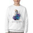 Women's Vintage Book Quote It’s No Use Going Back To Yesterday Youth Crewneck Sweatshirt Women's Vintage Book Quote It’s No Use Going Back To Yesterday Youth Crewneck Sweatshirt