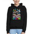 100th Day Of School Astronaut Books Space 100 Days Smarter Graphic Youth Hoodie