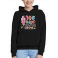 100th Day Of School Teacher Women Floral Books Graphic Youth Hoodie