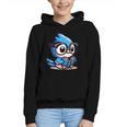 Adorable Book Lover Blue Jay With Reading Glasses Cute Graphic Youth Hoodie Adorable Book Lover Blue Jay With Reading Glasses Cute Graphic Youth Hoodie