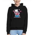 Adorable Book Lover Cow With Reading Glasses Cute Graphic Youth Hoodie