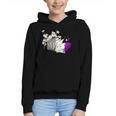 Asexual Book Lover LGBT Reading Pride Ace Flag Daisy Graphic Youth Hoodie