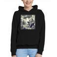 Bigfoot With Alien Reading A Book Bigfoot And UFO Graphic Youth Hoodie Bigfoot With Alien Reading A Book Bigfoot And UFO Graphic Youth Hoodie