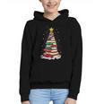 Book Christmas Tree Book Lover Teacher Librarian Graphic Youth Hoodie