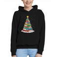 Book Christmas Tree Xmas Lights Book Lover Teacher Librarian Graphic Youth Hoodie Book Christmas Tree Xmas Lights Book Lover Teacher Librarian Graphic Youth Hoodie
