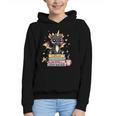 Book Lover Chibi Dragon With Big Red Glasses Bookworm Graphic Youth Hoodie