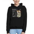 Book Lovers Books Cats Life Is Sweet Cat Lover Graphic Youth Hoodie Book Lovers Books Cats Life Is Sweet Cat Lover Graphic Youth Hoodie