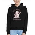 All Booked For Valentines Cute Cherub Vintage Book Lover Graphic Youth Hoodie