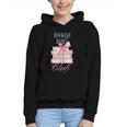 Bookish Babes Club Cute Pink Book Stack With Bow Graphic Youth Hoodie