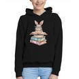 Books Bookworm Reader Book Cute Reading Bunny With Glasses Graphic Youth Hoodie Books Bookworm Reader Book Cute Reading Bunny With Glasses Graphic Youth Hoodie