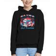 Books Fireworks And Freedom Independence Day Book Lover Graphic Youth Hoodie