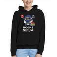 Books Ninja Read Reading Librarian Book Toddler Boys Kids Graphic Youth Hoodie