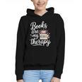 Books Are My Therapy Book Lover Coffee Books Flowers Bookish Graphic Youth Hoodie Books Are My Therapy Book Lover Coffee Books Flowers Bookish Graphic Youth Hoodie