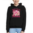 Books Are My Valentine Book Lover Heart Matching Party Graphic Youth Hoodie