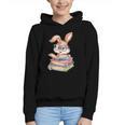 Bunny Rabbit Reading Books Rabbit Books Bunny Reader Graphic Youth Hoodie