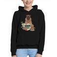Capybara Glasses Reading Books Capybara Nerd Bookworm Graphic Youth Hoodie