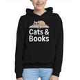 Cats And Books Graphic Youth Hoodie