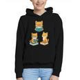 Cats Reading Book Lover Reading Bookworm Reader Graphic Youth Hoodie