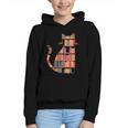 Cats Reading Books Librarian Library Readers Graphic Youth Hoodie