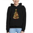 Christmas Book Tree Bookshelf Holiday For Readers Librarians Graphic Youth Hoodie