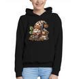 Coffee And Book Reading Accessories For Book Lovers Gnome Graphic Youth Hoodie