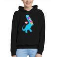Cool Dinosaur Books Art For Men Women Libarian Book Lover Graphic Youth Hoodie