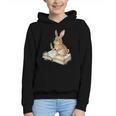 Cute Bunny Reading Book Glasses Bookworm Graphic Youth Hoodie Cute Bunny Reading Book Glasses Bookworm Graphic Youth Hoodie