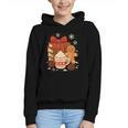 Cute Christmas Books Gingerbread Xmas Book Lover Teacher Graphic Youth Hoodie