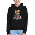 Cute Coyote With Book I Kids Coyote Graphic Youth Hoodie Cute Coyote With Book I Kids Coyote Graphic Youth Hoodie