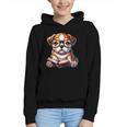 Cute Dog Puppy English Bulldog Reading Book Graphic Youth Hoodie Cute Dog Puppy English Bulldog Reading Book Graphic Youth Hoodie