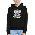 Cute Elephant Reading Universe Book Graphic Youth Hoodie Cute Elephant Reading Universe Book Graphic Youth Hoodie