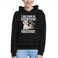 Cute Glasses Read Books & Pet My Maltese Lover Graphic Youth Hoodie