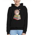 Cute Hedgehog Reading Books Animal Lover Reader Bookworm Graphic Youth Hoodie