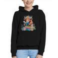 Cute Highland Cow Reading Book Baby Cow Bookworm Graphic Youth Hoodie