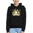 Cute Rabbit And Book Women Girls Reading Book Rabbit Lover Graphic Youth Hoodie