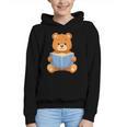 Cute Teddy Bear Reading Book Adorable For Readers Graphic Youth Hoodie