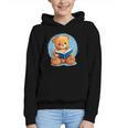 Cute Teddy Bear Reading Book Fun Graphic Youth Hoodie