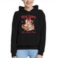 Dear Santa More Books Please Coquette Bow Books Christmas Graphic Youth Hoodie