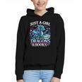 Dragon Reading Just A Girl Who Loves Dragons And Books Graphic Youth Hoodie Dragon Reading Just A Girl Who Loves Dragons And Books Graphic Youth Hoodie