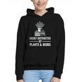 Easily Distracted By Plants & Books Plant Book Lover Graphic Youth Hoodie