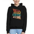 Eat Sleep Read Repeat Reading Books Reader Bookworm Graphic Youth Hoodie